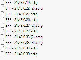 BFF ecfg files